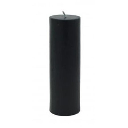 ZEST CANDLE Zest Candle CPZ-122-24 2 x 6 in. Black Pillar Candle -24pcs-Case - Bulk CPZ-122_24